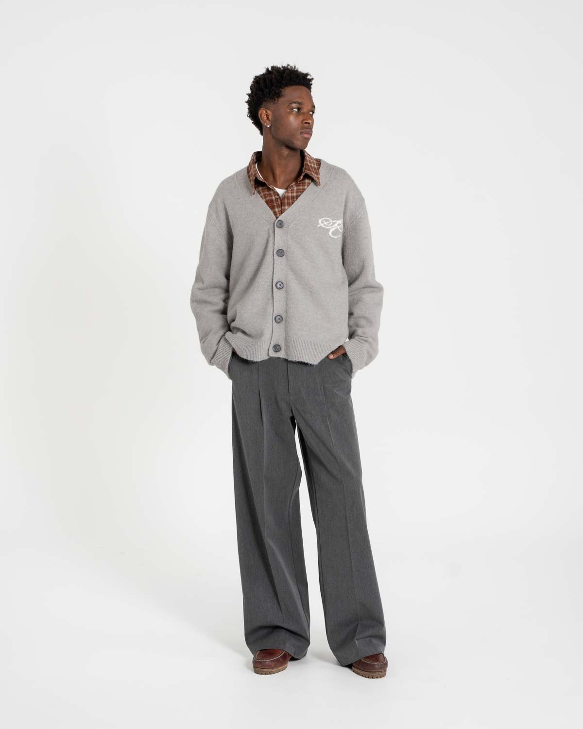 Strickjacke hellgrau